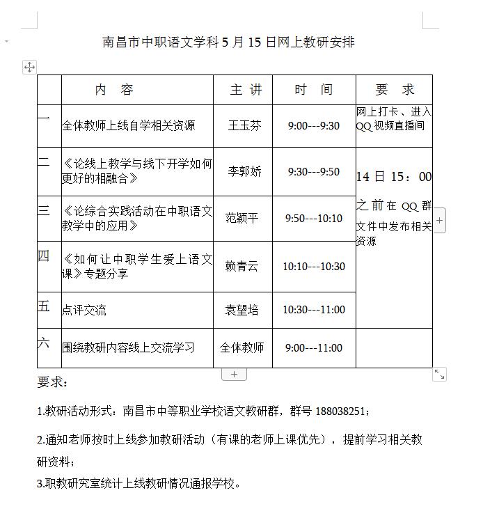 潛心教研“語”你同行--南昌市中職學校語文學科5月15日網(wǎng)絡教研活動